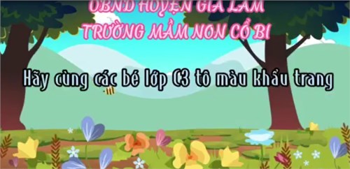 Cùng các bé MGB C3 tô màu khẩu trang